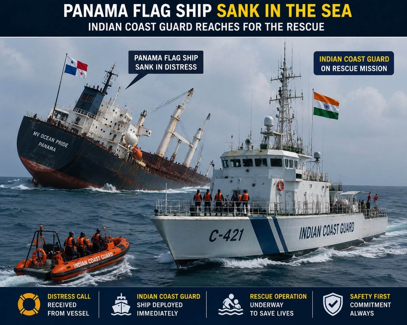 MV Ocean Winner Ship Sinking: 22 Crew Still Missing Off Odisha